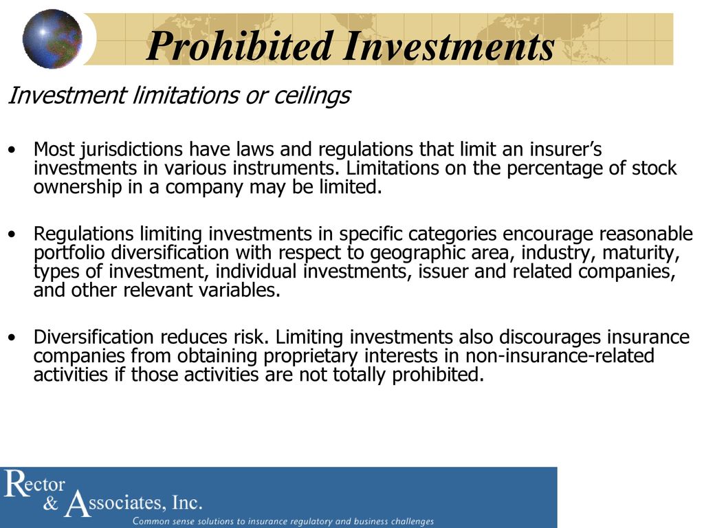 insurance company investment limitations